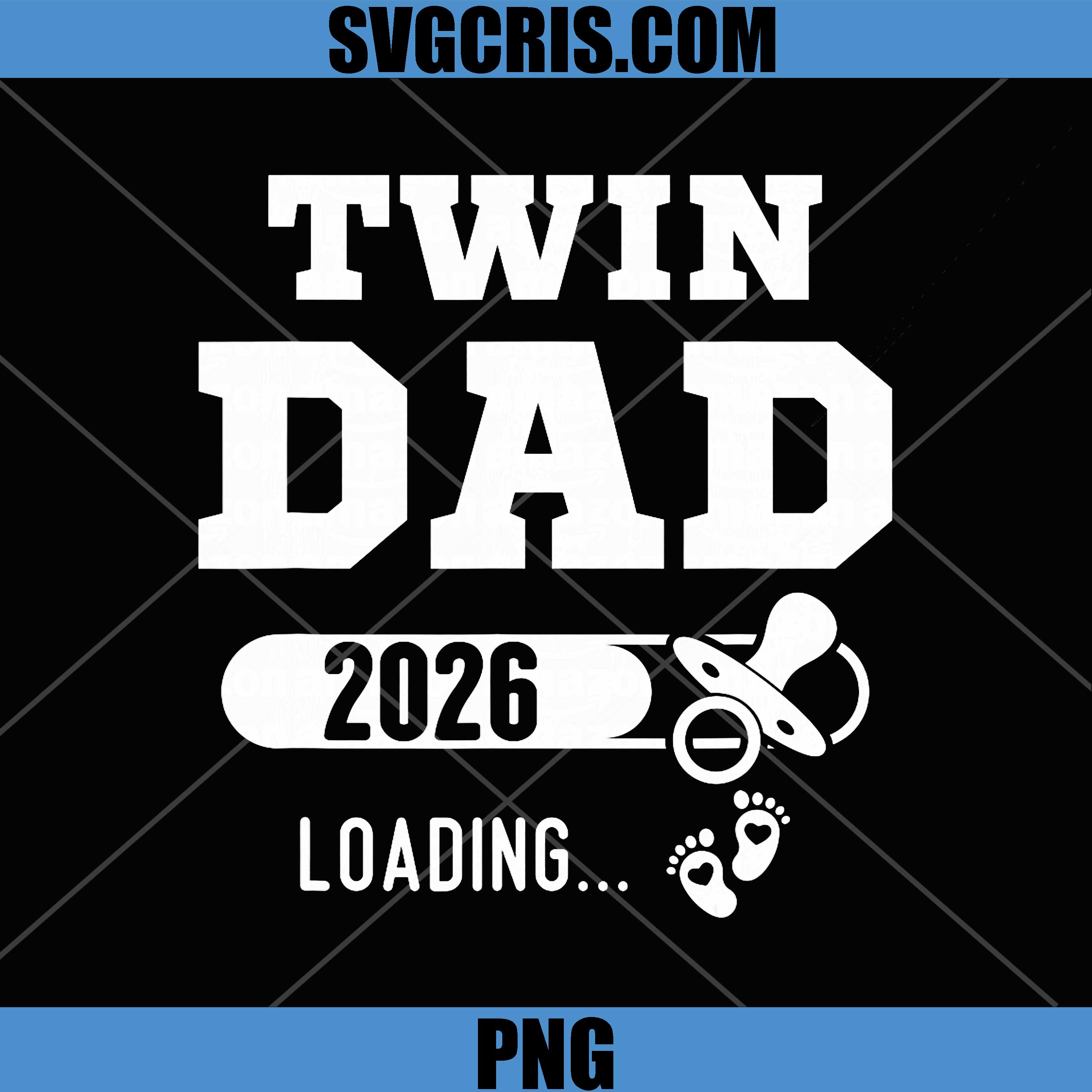 Twin Dad Est 2026 PNG, Soon to Be Twin Dad Pregnancy Announcement PNG