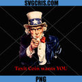 Uncle Sam Texit Coin PNG, Funny Patriotic Texas Vintage PNG