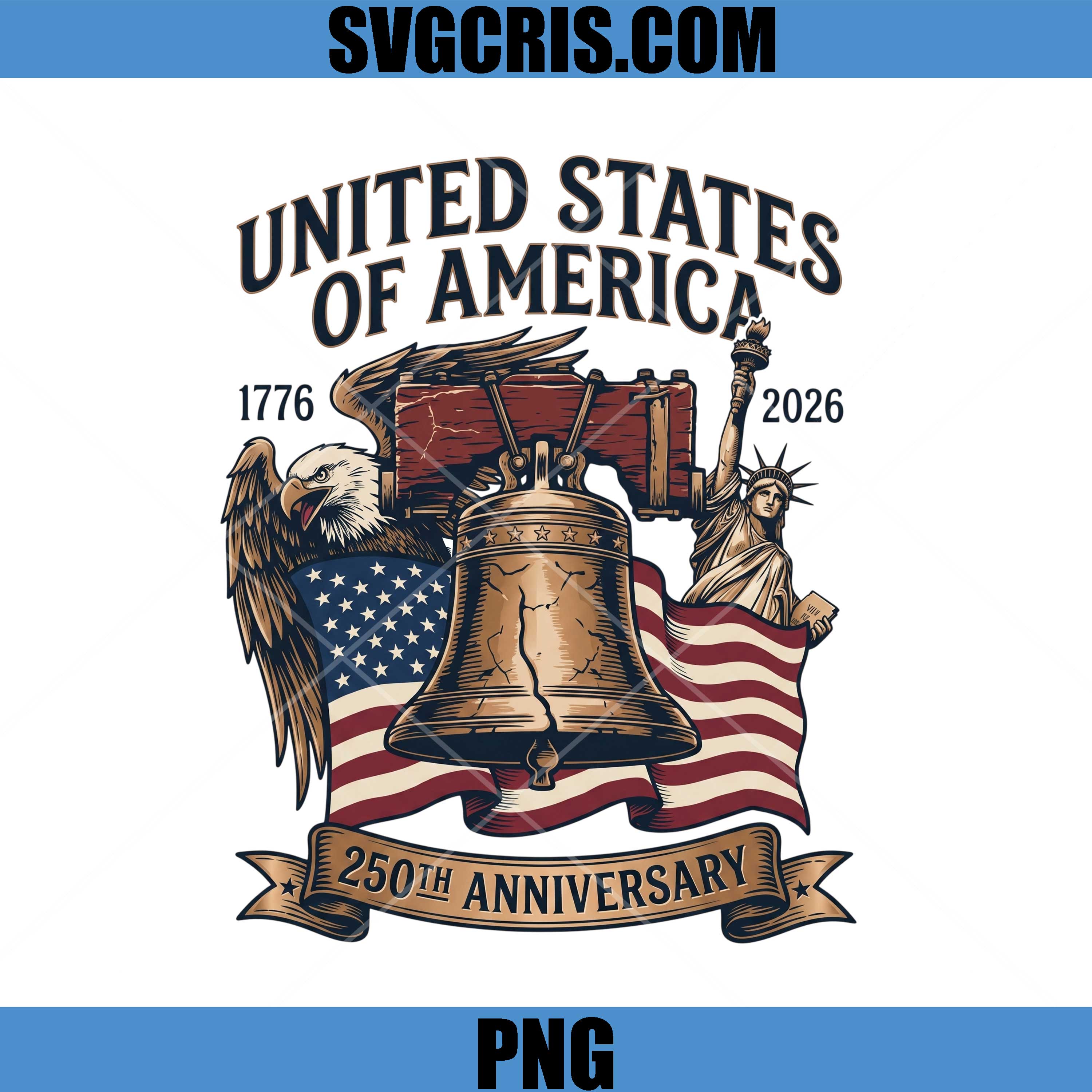 United States Of America US PNG, 250th Anniversary 1776 2026 PNG