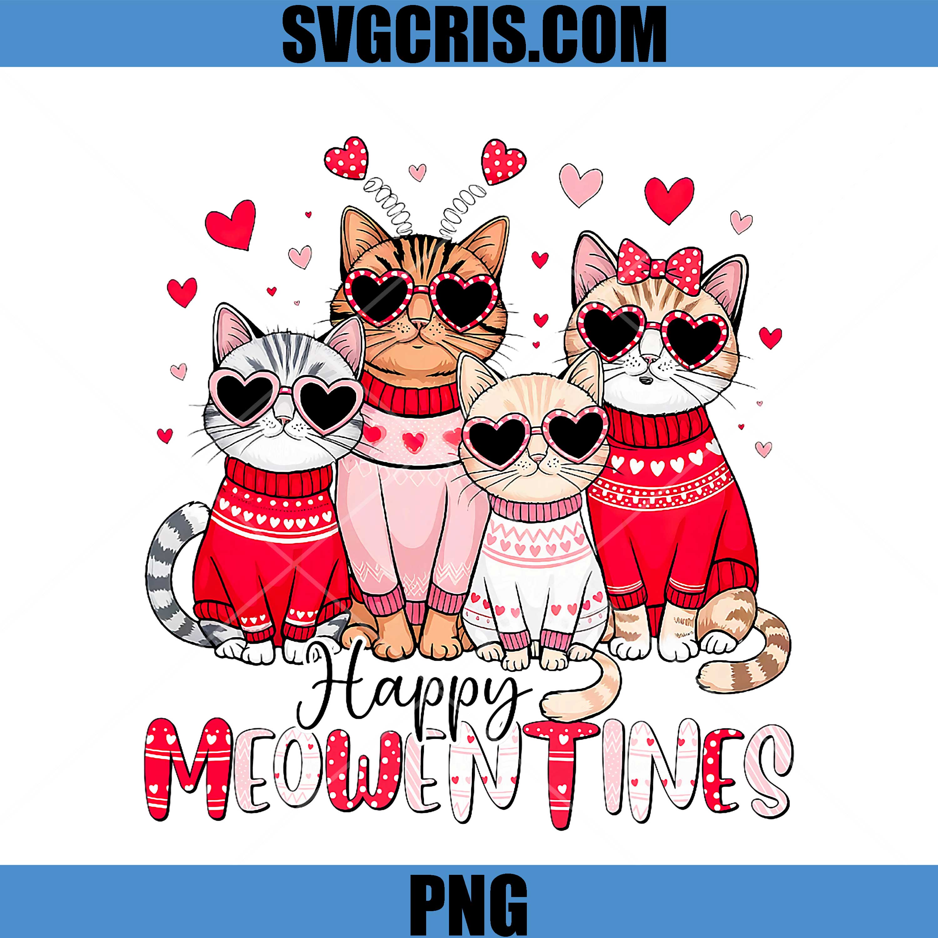  Happy Meowentines PNG, Heart Valentines PNG