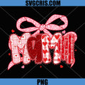 Valentine Mama PNG, Coquette Pink Bow Floral PNG