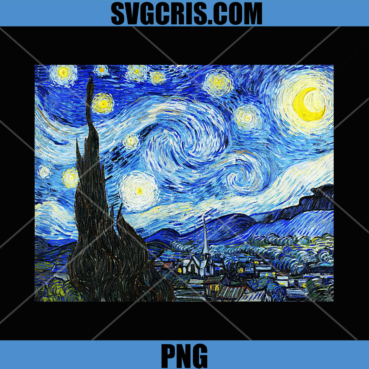 Vincent Van Gogh PNG, Painting The Starry Night PNG – SVGCRIS