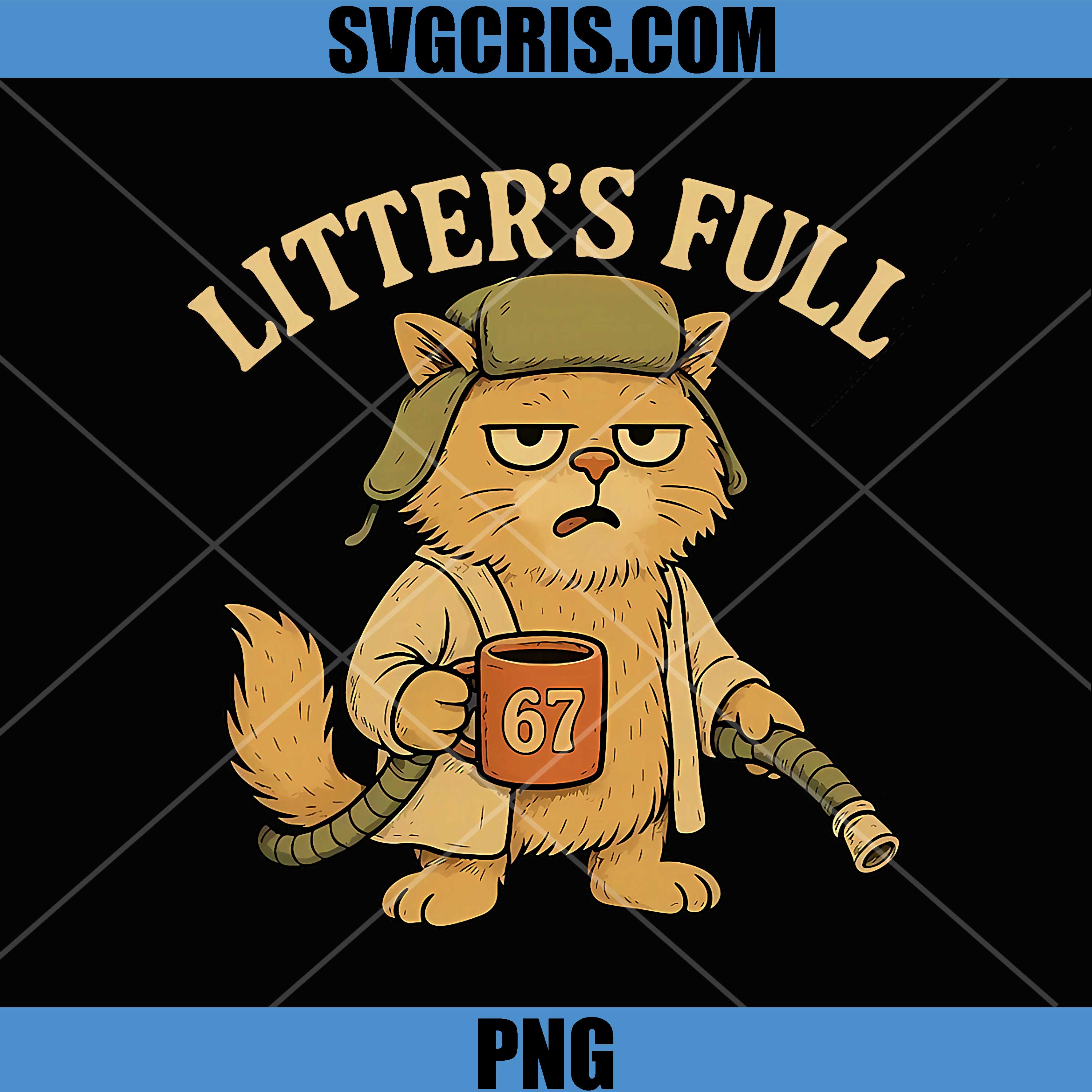 Litter’s Full PNG, Cat Parody Six Seven PNG, 67 Meme PNG