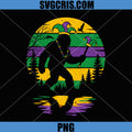 Vintage Mardi Gras PNG, Bigfoot Sasquatch Funny PNG