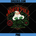 Vintage Santa Claus PNG, North Pole Hot Chocolate Co PNG