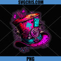 We're All Mad Here PNG, Pink Steampunk Alice in Wonderland Hat PNG