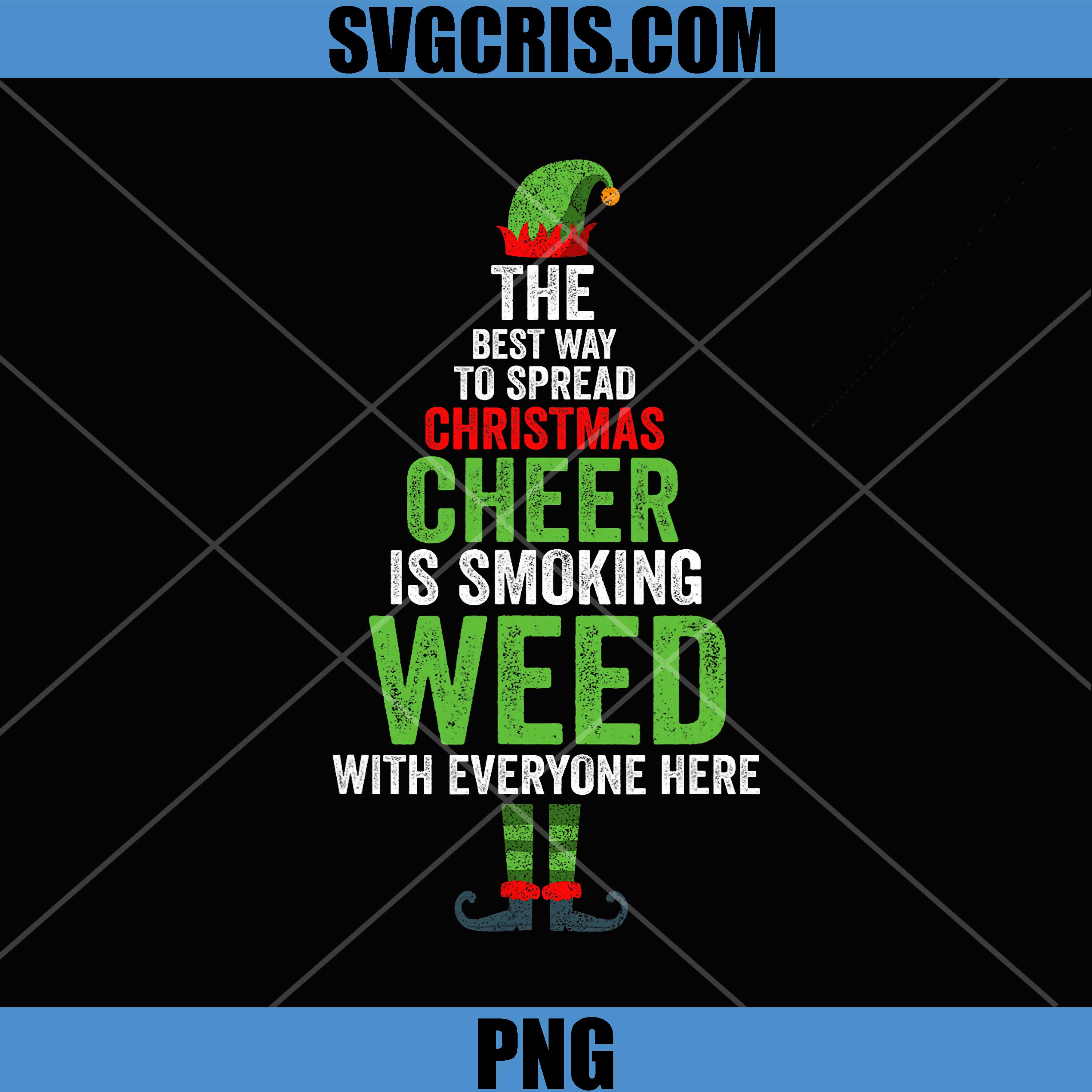 Weed Christmas Apparel PNG, Funny Marijuana Pot Leaf Cannabis PNG