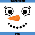 Winter Snowman Face PNG, Eyelashes Christmas Xmas Fun Design PNG