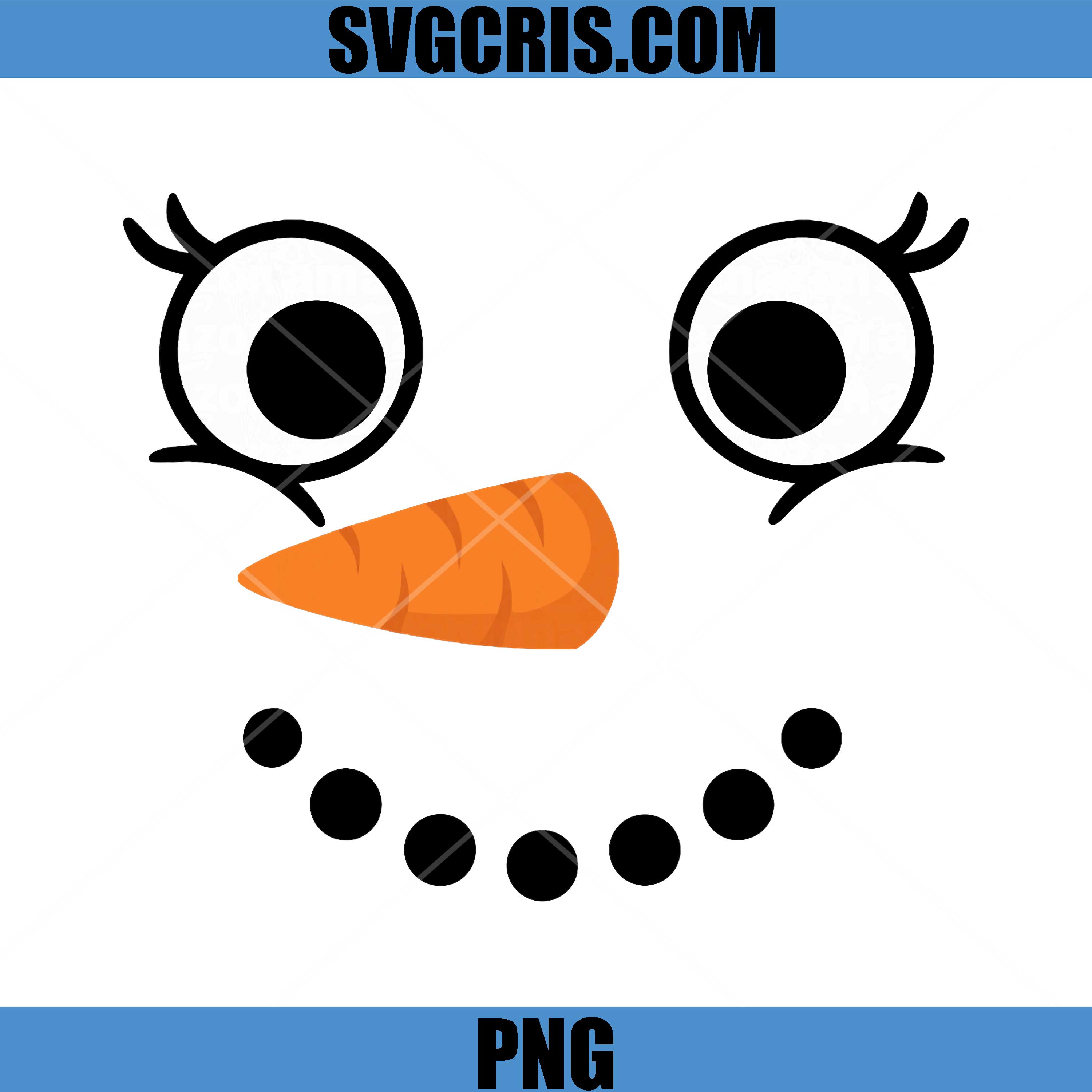 Winter Snowman Face PNG, Eyelashes Christmas Xmas Fun Design PNG