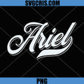 Ariel Name Script PNG, Elegant Cursive Ariel Typography Design PNG