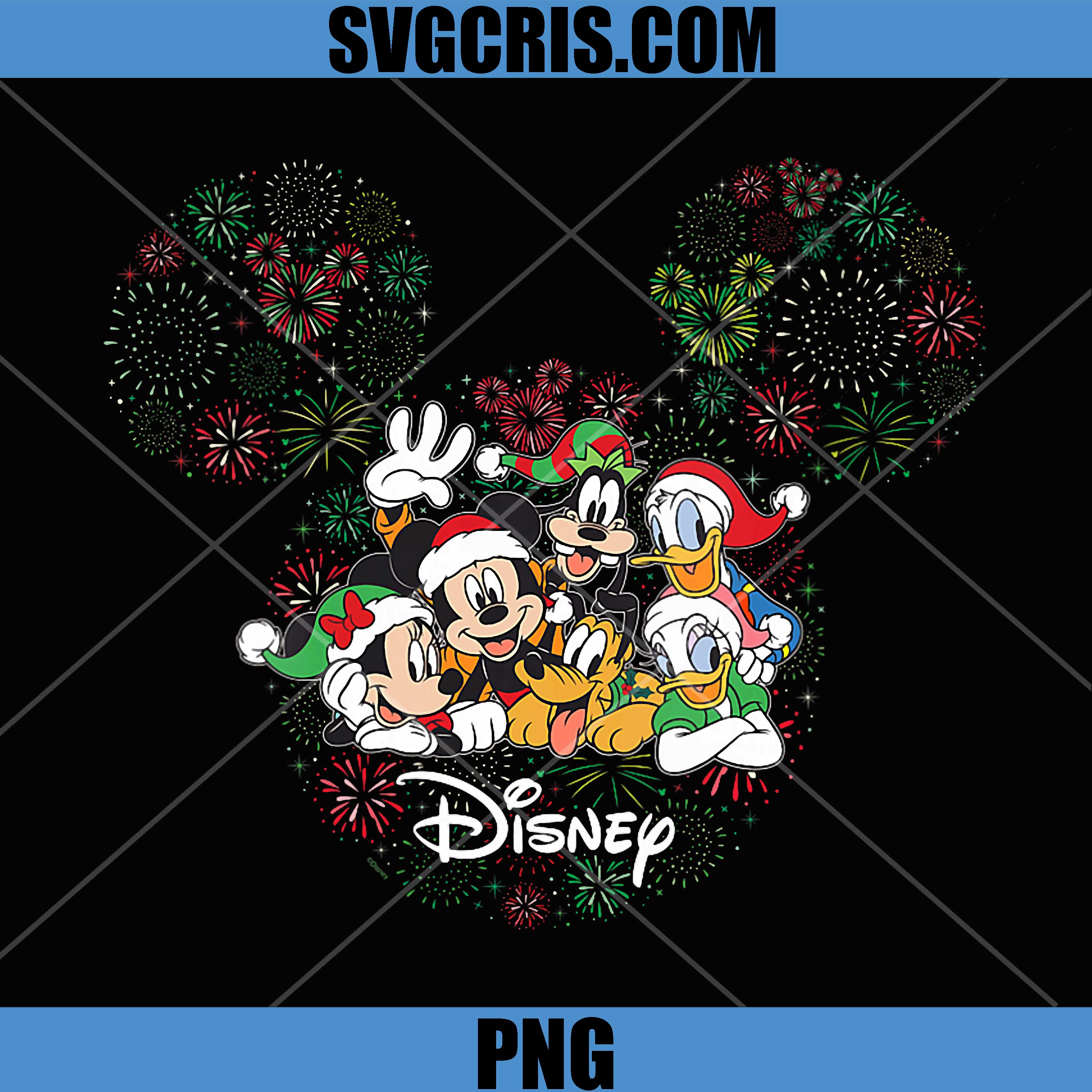 Disney Mickey & Friends PNG, Holiday Fireworks Christmas Trip PNG