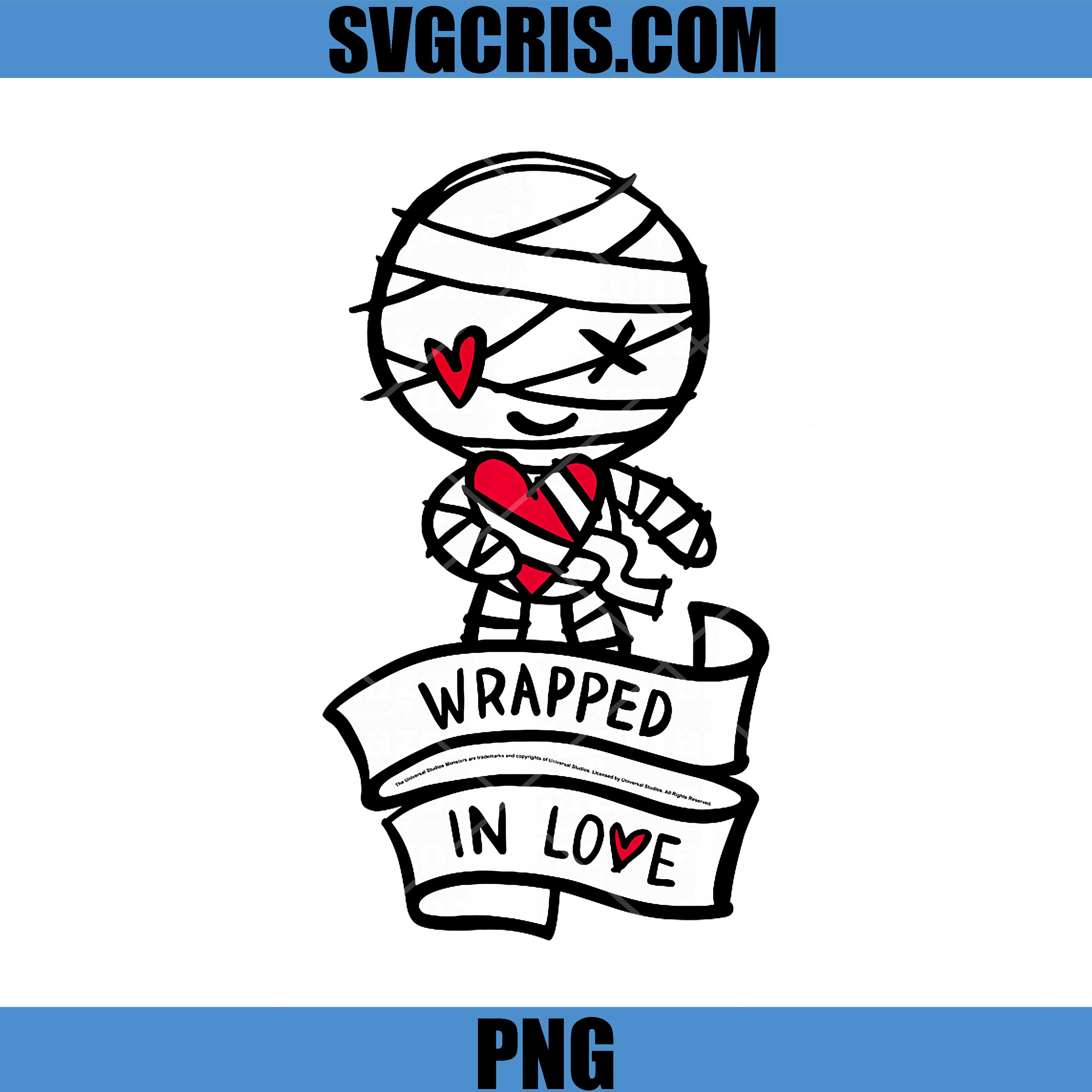 Wrapped in Love PNG, Cute Mummy Heart Valentine PNG