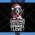 Christmas is Better with English PNG, Springer Spaniel Love PNG