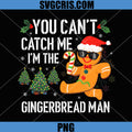 You Can't Catch Me I'm the Gingerbread Man PNG, Xmas Funny PNG