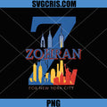 Zohran New York City PNG, NYC Skyline Political Support PNG