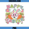 Happy Easter Rabbit PNG, Bunny Glasses Carrots PNG