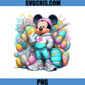Cartoon Mouse Mickey With Easter Eggs PNG, Cute Easter Eggs Spring Holiday PNG