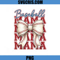 Baseball Mama Bow Design PNG, Cute Baseball Mom PNG