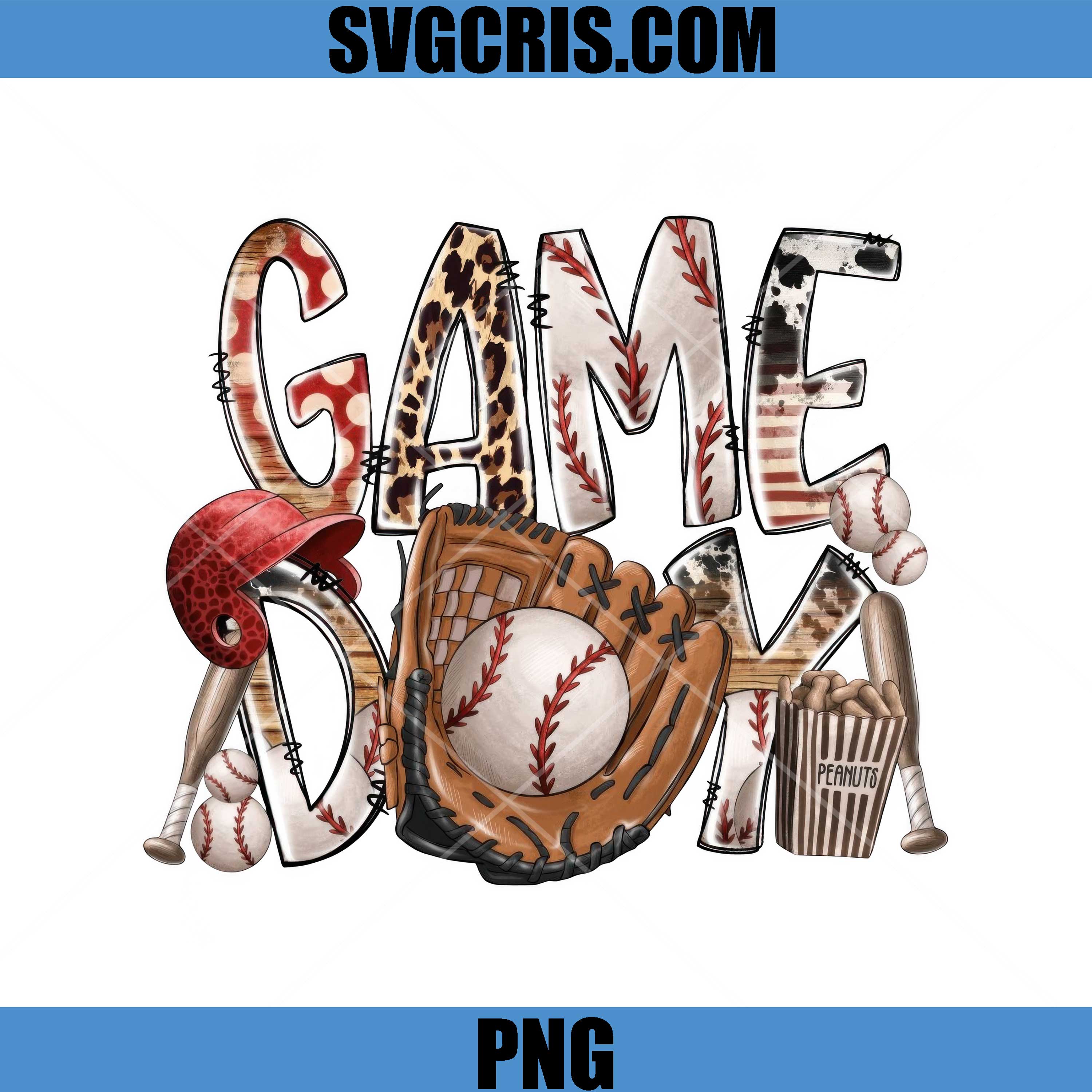 Baseball Game Day PNG, Baseball Lover Design PNG