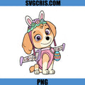 Paw Patrol Skye Easter Bunny With Wings PNG, Cute Flying Dog Easter Design PNG