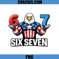 American Eagle Six Seven PNG, USA Flag Style 67 PNG, Eagle 4th Of July PNG