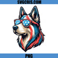 Husky Dog American Flag PNG, Patriotic Pet PNG, Dog 4th of July PNG