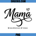 Mama Noah Michael Thomas PNG, Mama Heart Name Design PNG