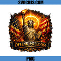 Defend Freedom PNG, Statue Of Liberty USA Flag PNG, Patriotic 4th Of July PNG