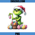 Grinch Holding Easter Eggs Basket PNG, Funny Grinch Holding Easter PNG
