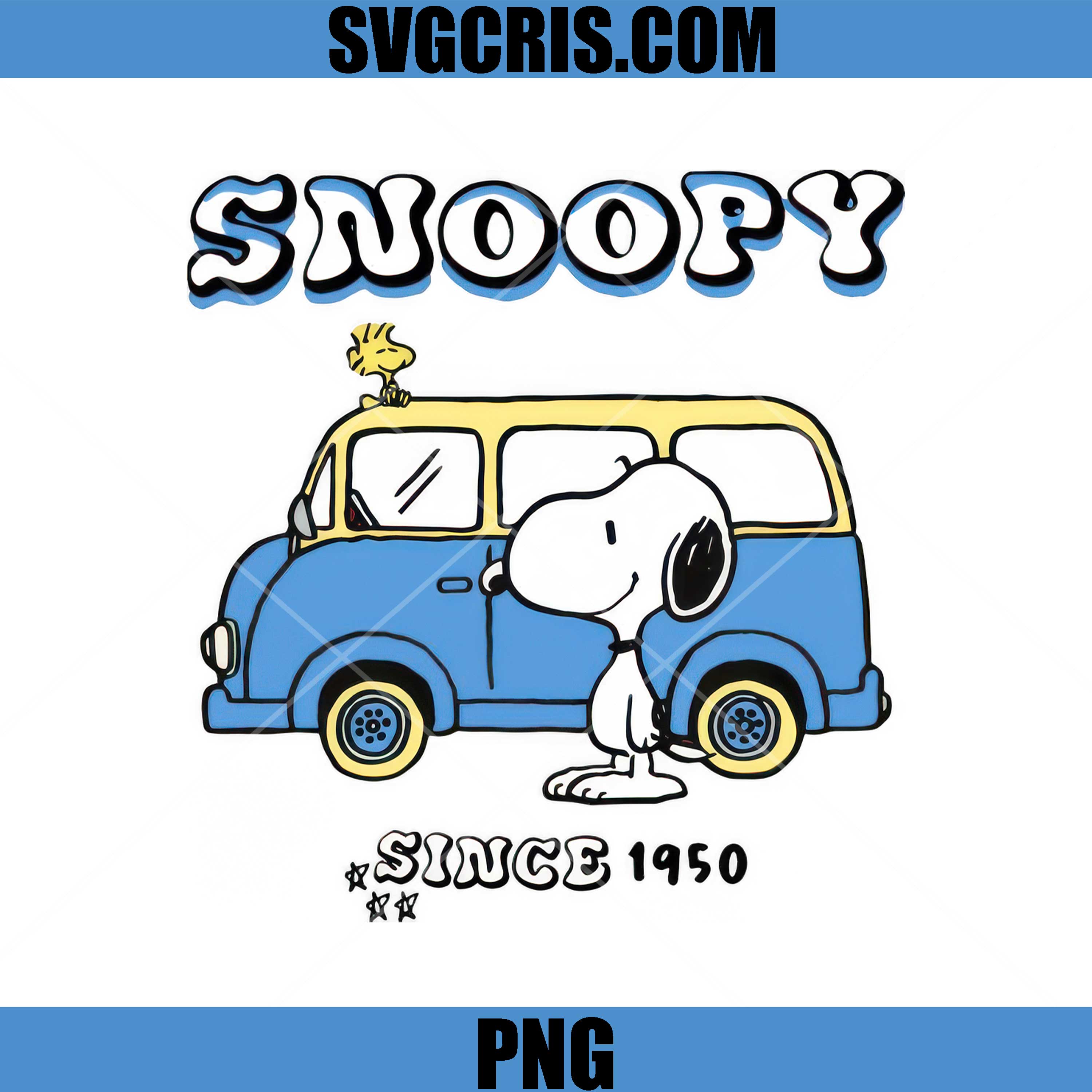 Snoopy Van Woodstock Since 1950 PNG, Snoopy Cute PNG