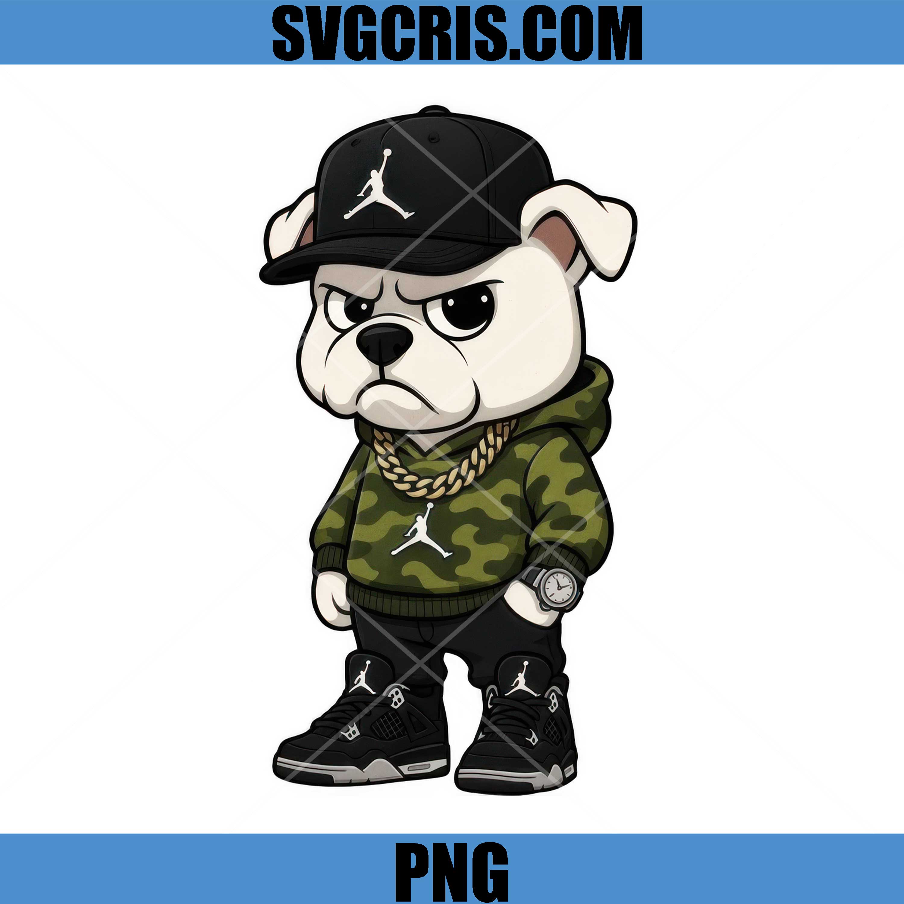 Dog Bulldog Cap PNG, Hip Hop Dog PNG