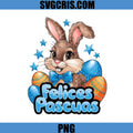 Felices Pascuas Bunny Easter PNG, Cute Rabbit Eggs PNG