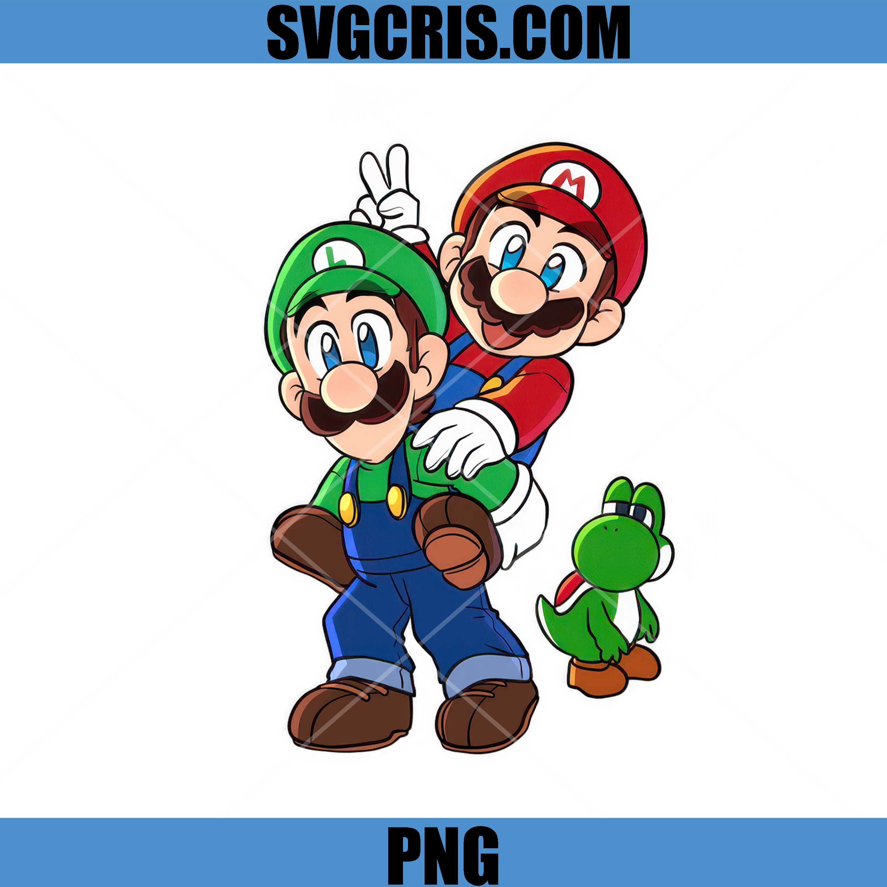 Mario Luigi Yoshi PNG, Super Mario Brothers Cartoon PNG