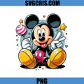 Mickey Mouse Holding Lollipop Cute Cartoon PNG, Disney Style Character Art PNG