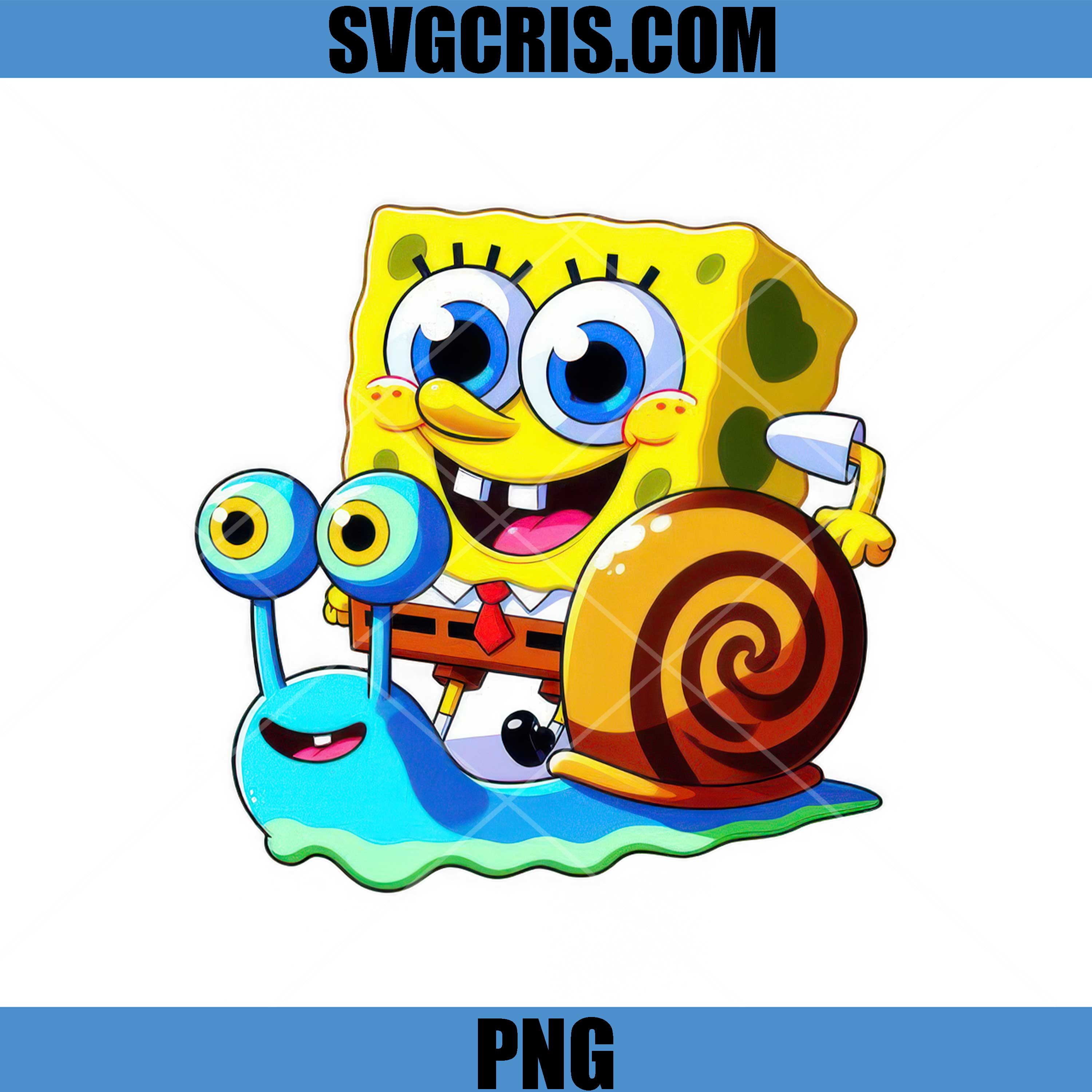 Spongebob With Gary PNG, Cartoon Sea Character Art PNG
