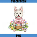 Cute White Dog Bunny Ears PNG, Easter Dog PNG