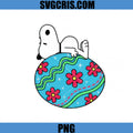 Snoopy On Colorful Easter Egg PNG, Cute Puppy Easter PNG