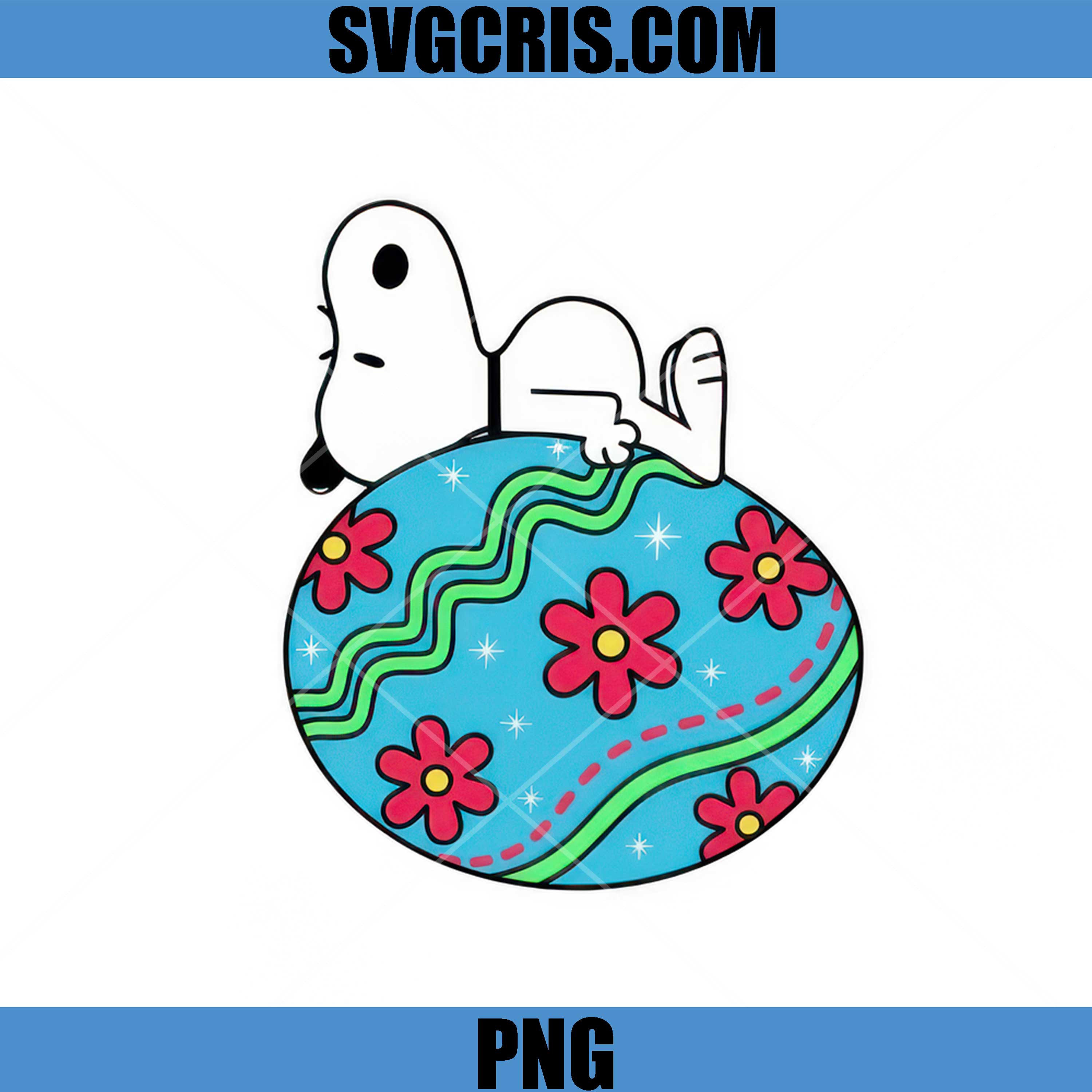 Snoopy On Colorful Easter Egg PNG, Cute Puppy Easter PNG