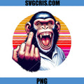 Angry Monkey Showing Middle Finger PNG, Funny Rude Ape PNG