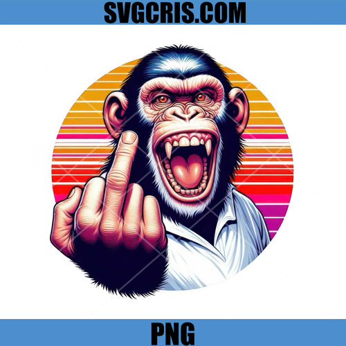 Angry Monkey Showing Middle Finger PNG, Funny Rude Ape PNG