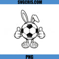 Soccer Ball Bunny With Thumbs Up PNG, Easter Football PNG