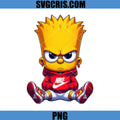 Bart Simpson Sitting With Nike Hoodie PNG, Angry Cartoon Simpson PNG