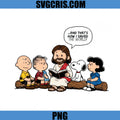 Jesus With Peanuts Characters PNG, Christian Cartoon Bible Story PNG