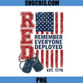 RED Remember Everyone Deployed PNG, USA Flag Military PNG