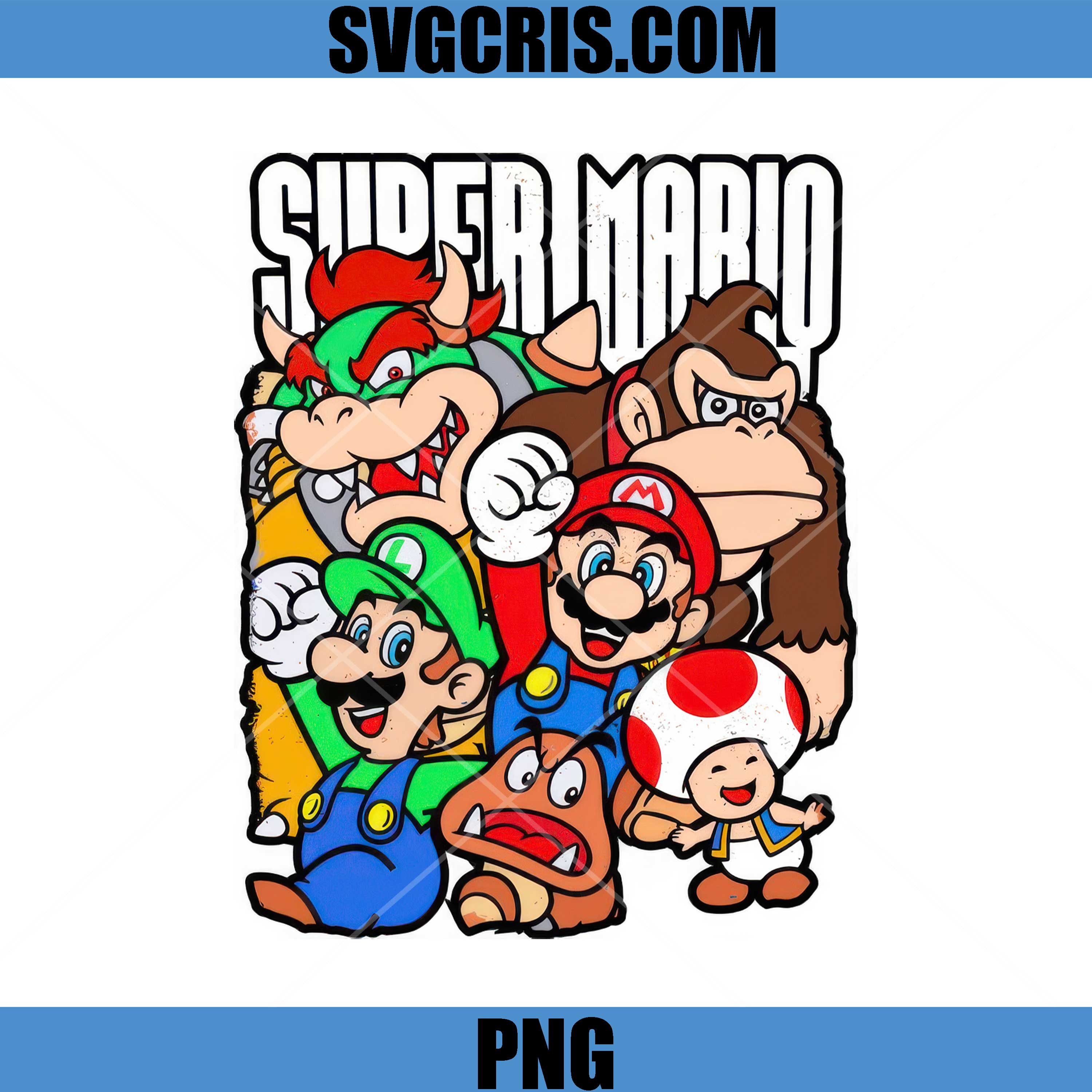 Super Mario Characters PNG, Mario Luigi Bowser Kong PNG