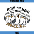 Mom Mom Seagull Funny Design PNG, Cartoon Seagull Mom PNG