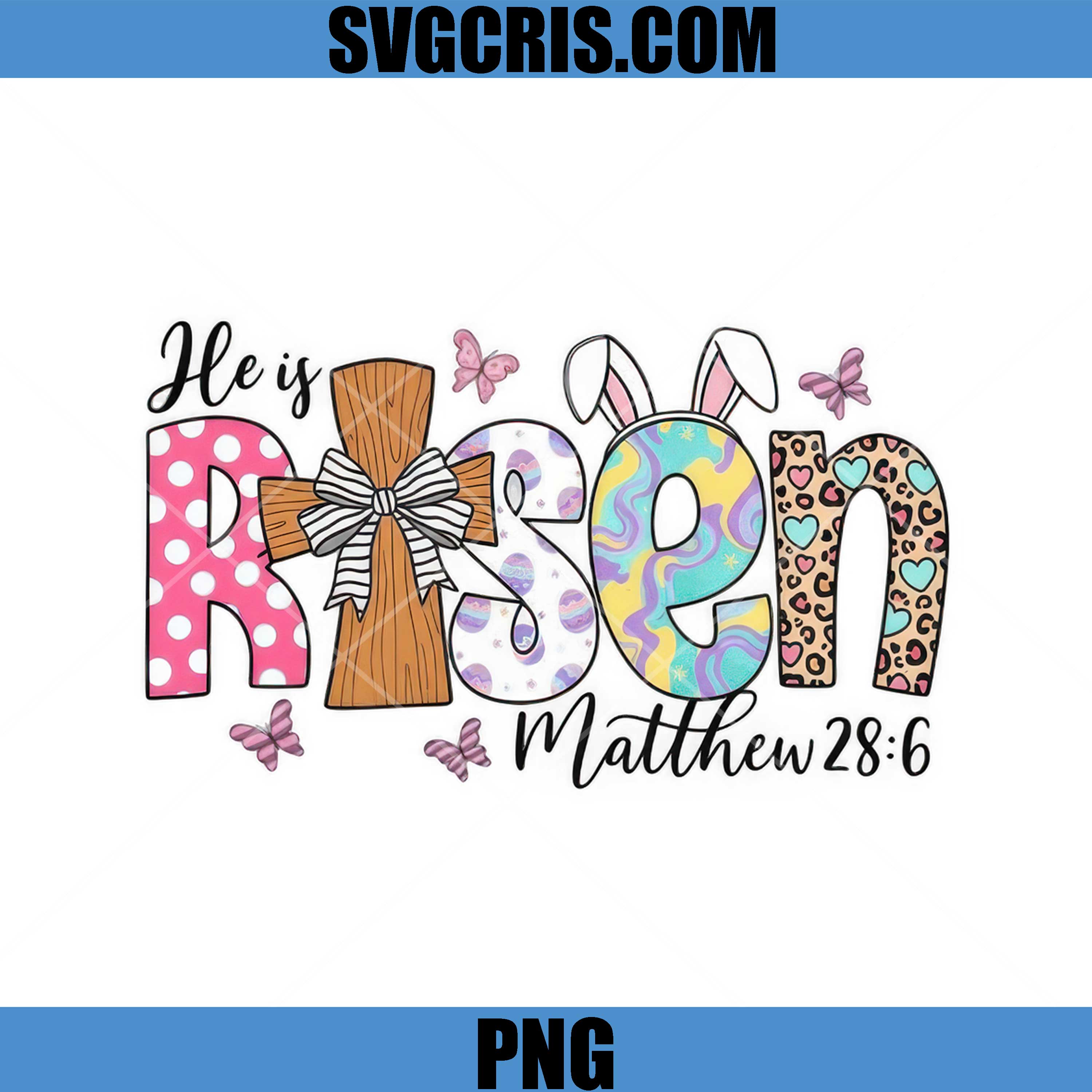 He Is Risen Cross PNG, Matthew 28 6 Easter PNG