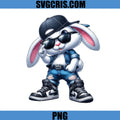 Stylish Bunny With Cap And Shades PNG, Cool Easter Bunny PNG