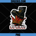 No Kings Boot Crushing Crown Graphic PNG, Anti King Protest Art PNG