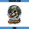 Skull Soldier PNG, Stay Right Here PNG, Military Helmet Cigar Art PNG